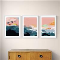 East End Prints Landscape White Frame Art Print Set - A2