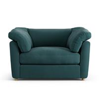 Habitat Wynn Fabric Cuddle Chair - Teal - Ash Leg