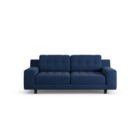 Habitat Hendricks Fabric 2 Seater - Navy - Black Leg