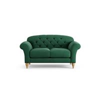 Habitat Brooker Fabric 2 Seater Sofa - Green - Ash Leg