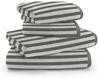 Habitat Grey Stripe 4 Piece Towel Bale