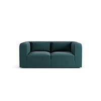Habitat Lars Fabric 2 Seater Sofa - Teal - Ash Leg