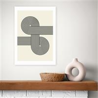 East End Prints Retro Wave Art Print - A3