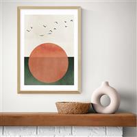 East End Prints Rising Oak Frame Art Print - A2