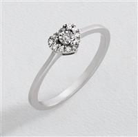 Revere Sterling Silver Round 0.06ct Diamonds Cluster Ring -P