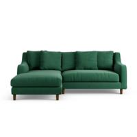Habitat Swift Left Hand Corner Sofa - Green - Dark Leg