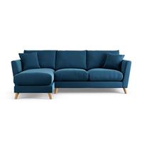 Habitat Lomond Left Hand Corner Sofa - Ink Blue - Ash Leg