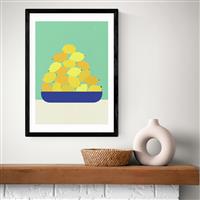 East End Prints Sicily Lemons Black Frame Art Print - A2