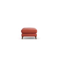 Habitat Lomond Fabric Footstool - Papaya- Dark Leg