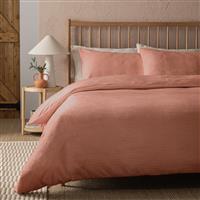Argos Home Waffle Grid Fleece Pumpkin Bedding Set - Double