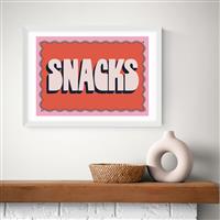 East End Prints Snacks White Frame Art Print - A2