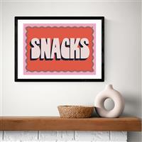 East End Prints Snacks Black Frame Art Print - A3