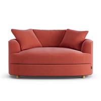 Habitat Sacha Fabric Cuddle Chair - Papaya - Ash Leg