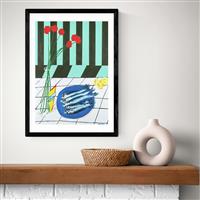 East End Prints Striped Sardines Black Frame Art Print - A2