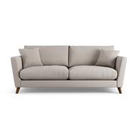 Habitat Lomond Fabric 4 Seater Sofa - Stone - Dark Leg