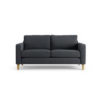 Habitat Flint Fabric 2 Seater Sofa - Charcoal - Ash Leg