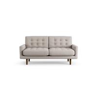 Habitat Fenner Fabric 2 Seater Sofa - Stone - Dark Leg