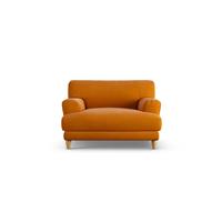 Habitat Askem Fabric Cuddle Chair - Orange - Ash Leg