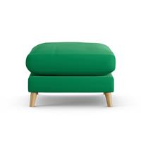 Habitat Lomond Fabric Footstool - Green - Ash Leg