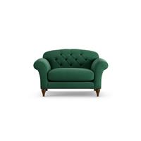 Habitat Brooker Fabric Cuddle Chair - Green - Dark Leg