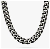 Revere Men's Antiqued Stainless Steel Curb Chain Necklace