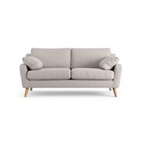 Habitat Ivor Fabric 3 Seater Sofa - Natural - Ash Leg