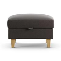 Habitat Felin Velvet Storage Footstool - Slate Grey