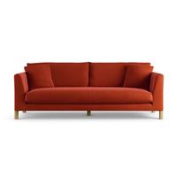 Habitat Aston Velvet 4 Seater Sofa - Burnt Orange - Ash Leg