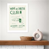 East End Prints Wine Cheese Art Print - A3
