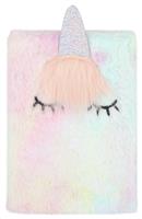 Home Unicorn Furry A5 160 Page Ruled Notebook