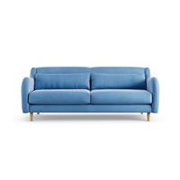 Habitat Turnmill Velvet 3 Seater Sofa - Sky Blue - Ash Leg