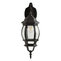 Pumpkin 8 Sided Black Outdoor LED Wall Lantern
