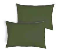 Habitat Cotton Brushed Standard Pillowcase Pair - Green