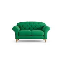 Habitat Brooker Fabric 2 Seater Sofa - Green - Ash Leg