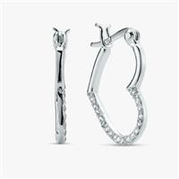 Revere Sterling Silver Open Heart Creole Hoop Earrings