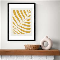 East End Prints Yellow Plant Black Frame Art Print - A2