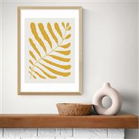 East End Prints Yellow Plant Oak Frame Art Print - A2
