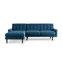 Habitat Fenner Left Hand Corner Sofa - Ink Blue- Dark Leg
