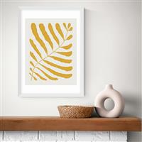 East End Prints Yellow Plant White Frame Art Print - A2