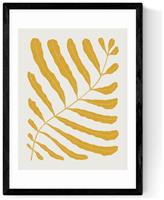 East End Prints Yellow Plant Black Frame Art Print - A3