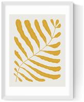 East End Prints Yellow Plant White Frame Art Print - A3