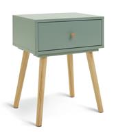 Habitat Otto 1 Drawer Bedside Table - Green