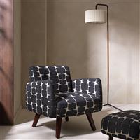 Habitat x Scion Lohko Fabric Armchair - Black & White