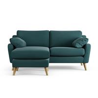 Habitat Ivor Left Hand Corner Sofa - Teal - Ash Leg