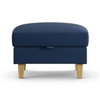 Habitat Felin Fabric Storage Footstool - Navy Blue