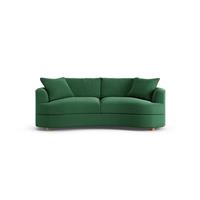 Habitat Sacha Fabric 3 Seater Sofa - Green - Ash Leg