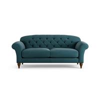 Habitat Brooker Fabric 3 Seater Sofa - Teal - Dark Leg