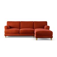 Habitat Askem Velvet Right Hand Corner Sofa - Burnt Orange