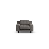 Habitat Hendricks Fabric Arm Chair - Charcoal - Black Leg