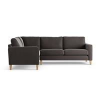Habitat Flint Velvet Left Hand Corner Sofa - Slate Grey